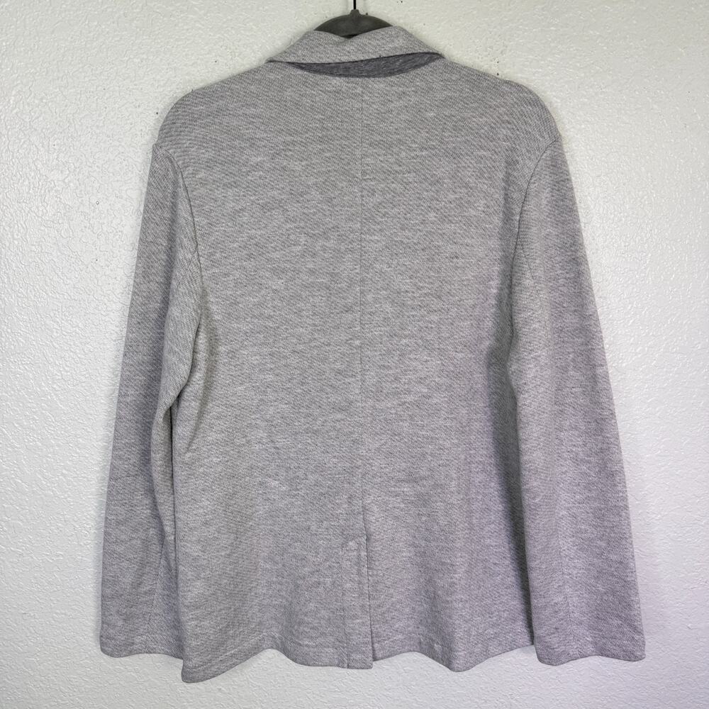 Faherty Inlet Knit Blazer WOMENS Large Jacket Sweatshirt Comfort Unlined Grey - Picture 2 of 8